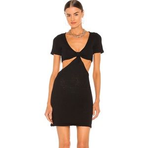 cult gaia Black Twist Cutout Mini Dress